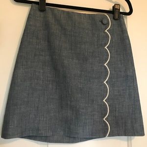 Chambray Mini Skirt
